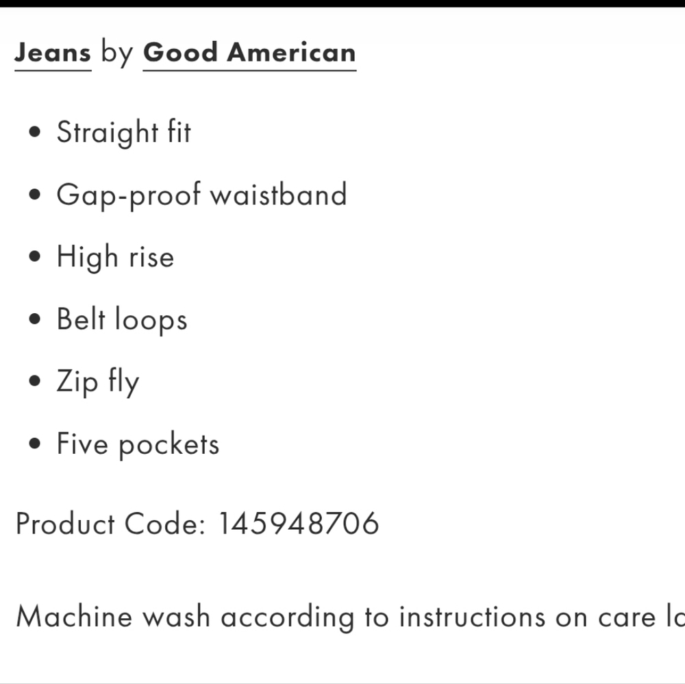 Good American Icon 90s Straight Leg Jeans 30" Inseam 26 Plus - Picture 3 of 11